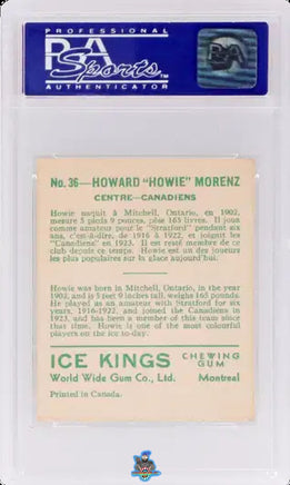 1933 Howie Morenz PSA 7 Word Wide Ice Kings #36