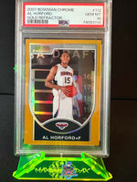 2007 Al Horford PSA 10 Bowman Chrome Gold Refractor #112