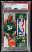 2009 Paul Pierce PSA 6 U.D. SP SP Game Used Logoman #LogoPP 8/14