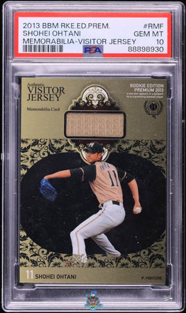 2013 Shohei Ohtani PSA 10 BBM Rookie Edition Visitor Jersey Mem #RMF 130/290