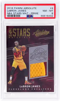 2016 LeBron James PSA 8 Absolute NBA Stars Mats Prime #4 1/10