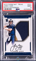 2016 Jared Goff PSA 9 National Treasures Rookie Pach Auto #101 82/99
