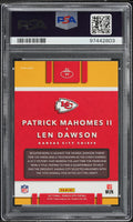 2017 Patrick Mahomes Len Dawson PSA 10 Donruss Optic Illusions #20