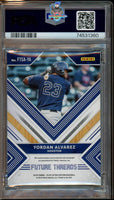 2018 Yordan Alvarez PSA 8 10 Elite Extra Rookie Patch Auto #FTSAYA 1/1