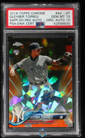 2018 Gleyber Torres PSA 10 10 Topps Chrome Sapph Ed Rookie Auto Orange 18/25