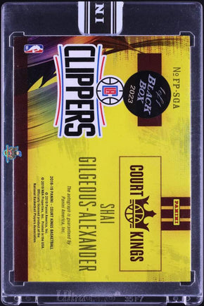 2018 Shai Gilgeous SGA Raw Court Kings 23 Black Box Rookie Auto #FPSGA 1/1