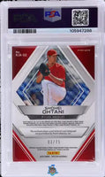 2018 Shohei Ohtani PSA 8 Chronicles Spectra Rookie Jersey Auto Blue #SO 3/75