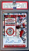 2019 Patrick Mahomes PSA 10 10 Contenders Cracked Ice Veteran Ticket Auto /23