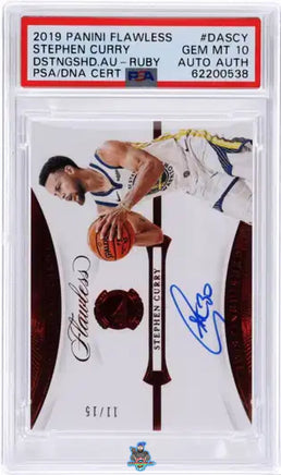 2019 Stephen Curry PSA 10 Authentic Flawless Distinguished Auio Ruby 11/15