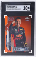 2020 Alexander Albon SGC 10 Topps Chrome F1 70th Ann Orange Refractor #198