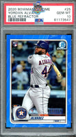 2020 Yordan Alvarez PSA 10 Bowman Chrome Blue Refractor #25 14/150