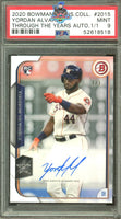 2020 Yordan Alvarez PSA 9 Bowman Trans. Coll. Through the Years Auto #2015 1/1