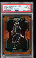 2020 Jalen Hurts PSA 10 Chronicles Prizm Black Orange #PB19 19/75