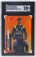2020 Daniel Ricciardo SGC 10 Topps Chrome F1 70th Ann Orange Refractor #182