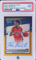 2020 Kira Lewis Jr. PSA 9 Donruss Optic Auto Black Gold Choice #163 5/8