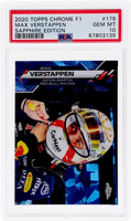 2020 Max Verstappen PSA 10 Topps Chrome F1 Sapph Ed #179
