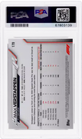 2020 Max Verstappen PSA 10 Topps Chrome F1 Sapph Ed #179