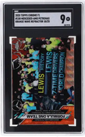 2020 Mercedes SGC 9 Topps Chrome F1 Orange Wave Refractor #100 10/25