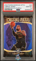 2020 Lebron James PSA 10 Donruss Optic Winner Stays Purple Auto #20
