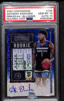 2020 Anthony Edwards PSA 10 10 Contenders Prem Ed Blue Shimmer Auto #105 6/20
