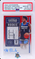 2020 Anthony Edwards PSA 10 10 Contenders Prem Ed Red Shimmer Auto #105 2/5