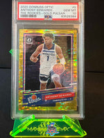 2020 Anthony Edwards PSA 10 Donruss Optic The Rookies Gold Pulsar #5 8/10