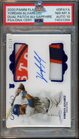 2020 Yordan Alvarez PSA 8 10 Flawless Rookie Dual Patch Auto Sapph #DPAYA 1/15