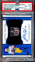 2020 Justin Herbert PSA 8 National Treasures Rookie Hats Off NFL Auto #RHSJH 1/3