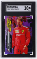 2020 Sebastian Vettel SGC 10 Topps Chrome F1 Purple Refractor #160 65/399
