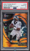 2020 Jalen Hurts PSA 10 Select Neon Orange Pulsar #350 6/7