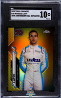2020 Nicholas Latifi SGC 10 Topps Chrome F1 70th Anniv Gold #20