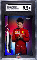 2020 Charles LeClerc SGC 9.5 Topps Chrome F1 Purple Refractor #4 75/399