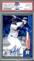 2020 Yordan Alvarez PSA 10 Topps Chrome Rookie Auto Blue Refractor #RAYA 81/150