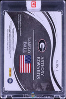 2020 A Edwards L Ball Raw Immaculate Collegiate Rookie Auto #DU1 1/10