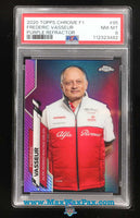 2020 Frederic Vasseur PSA 8 Topps Chrome F1 Purple Refractor #95 380/399
