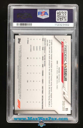 2020 Frederic Vasseur PSA 8 Topps Chrome F1 Purple Refractor #95 380/399