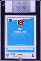 2020 Joe Burrow Raw Donruss Optic Rookie Auto Red #151 5/50