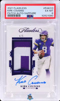2021 Kirk Cousins PSA 6 Flawless Patch Auto Sapph #PAKCO 4/5