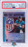 2021 Trevor Lawrence PSA 8 10 Illusions Auto NFL Shield Purple #101 1/1