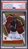 2021 Ja'Marr Chase PSA 10 10 Rookies and Stars Auto Gold #107 5/10