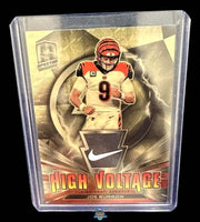 2021 Joe Burrow Raw Spectra Gold Vinyl Nike Swoosh #HVJB 1/1