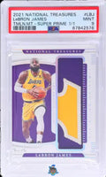 2021 LeBron James PSA 9 National Treasures Time Materials Super Prime #LBJ 1/1