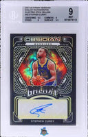 2021 Stephen Curry BGS 9 Obsidian Galaxy Auto Electric Etch Ylw #GASCU 7/10