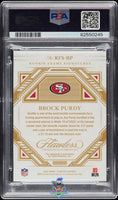 2022 Brock Purdy PSA 9 10 Flawless Rookie Frame Auto Sapph #RFSBP 2/8