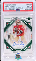 2022 Brock Purdy PSA 9 10 Flawless Rookie Frame Auto Emerald #RFSBP 2/5