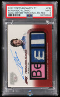 2022 Fernando Alonso PSA 9 Topps Dynasty Triple Relic Auto #SDTRAFAI 2/5