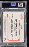2022 Fernando Alonso PSA 9 Topps Dynasty Triple Relic Auto #SDTRAFAI 2/5