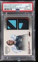 2022 Nicholas Latifi PSA 10 Topps Dynasty Dual Relic Auto #SDSRANL 6/10