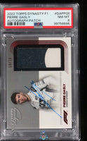 2022 Pierre Gasly PSA 8 Topps Dynasty Patch Auto #DAPPGII 10/10