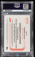 2022 Pierre Gasly PSA 8 Topps Dynasty Patch Auto #DAPPGII 10/10
